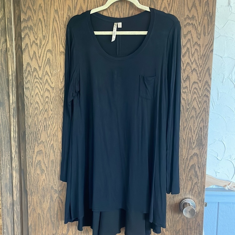 Comfy USA Elegant Black Long Sleeve Dress M